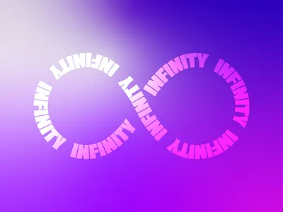 INFINITY design gradient graphic design graphism illustration infinity purple typography