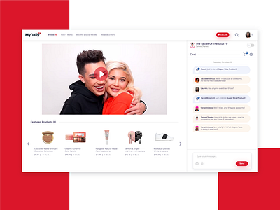 MyDailyLive - Episode chat checkout discussion ecommerce ecommerce shop episode products shop store streaming video