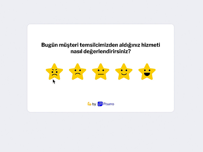 Pisano Star Rating Question animation app blue customer design dribbble experience feedback flow invision invision studio invisionapp invisionstudio pisano pisanoco sentiment star survey ui ux