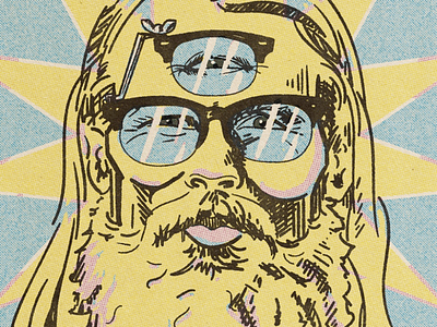 Ultraromance bicycling halftone illustration portraits vintage