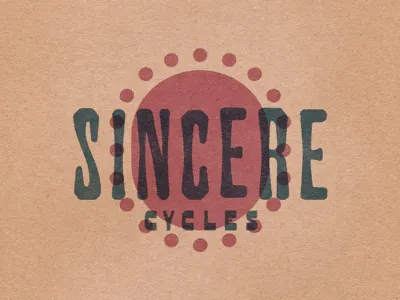 Sincere Cycles bicycles branding logo nm print typography vintage