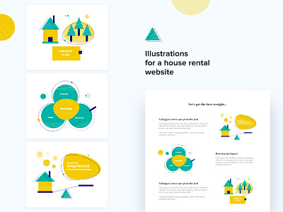 House Rental Website Illustrations digital illustration graphic design housing illustration illustration design modern design rental website vectorart web illustration website