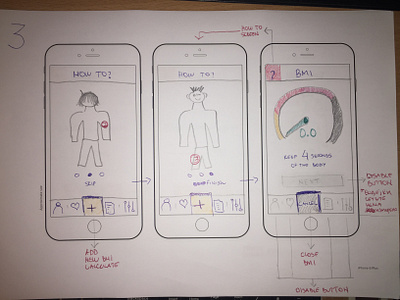 Wireframe Mobile App - Screen 3 bmi body mass index calculator flow idea kickstarter mobile app paper process process flow research sketch wireframe wireframe design wireframe kit