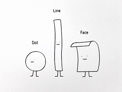 Dot line face cartoon cartoon character doodle dot facebook graphic icon illustration line meanimize pictogram