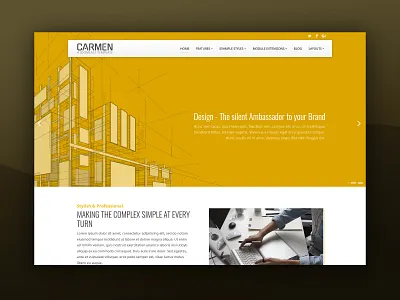 J51 Carmen - A Joomla Tempalte 3d architecture design joomla joomla template joomla templates plans templates theme theme design web design webdesign