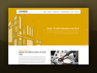 J51 Carmen - A Joomla Tempalte 3d architecture design joomla joomla template joomla templates plans templates theme theme design web design webdesign