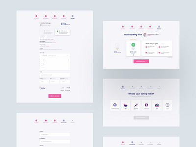 instadiet - Registration Process Vol 01 clean design diet easyeze eslam elshereef health ui ui design ux webdesign website website design weight loss