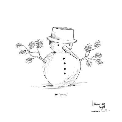 Snow artistic black and white design digital drawing illustration illustration art inktober inktober2019 ipadpro painting snow snowman