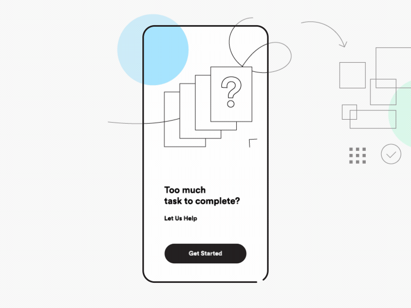 Onboarding Task App animation app design icons illustration job mobile motion onboarding phone task ui ux vector website