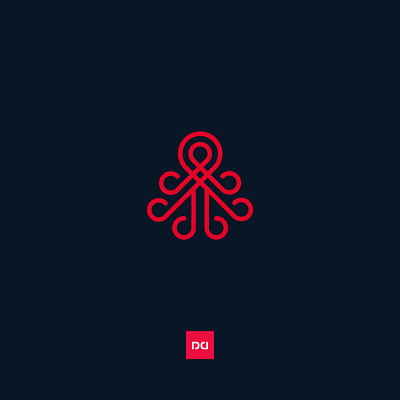 Octopus Logo branding character design drawing flat illustration logo logo designer minimal vector