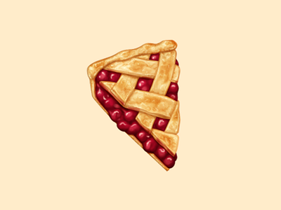 Pie cherry dessert food icon june oven pie