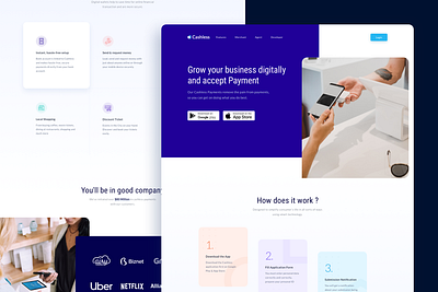 Cashless Landingpage bank business cashless design ecommerce finance finance app fintech homepage landing landingpage minimal money payment payment gateway ui website design