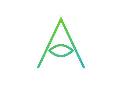 A-nother Logo eye letter logo mark seeing symbol symbol icon vision wisdom