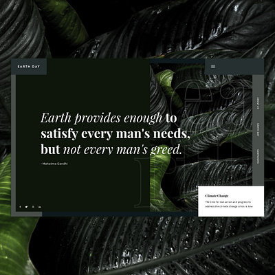 Earth Day Homepage dailyinspiration design designer designinspiration digital graphicdesign ui uiux ux web