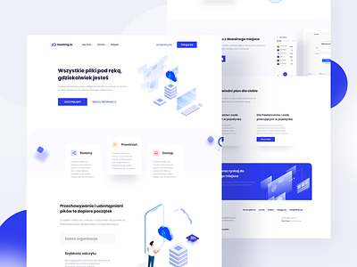 File hosting web page blue design isometric isometry training ui ui ux design uipractice ux web web deisgn website