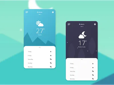 Weather App Design adobexd android application ui concept design design app designer ios ui weather weather app