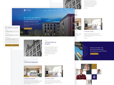 Wemyss - Homepage design for an investment company blog blue business contact corporate header hero home investment luxury newsletter real estate realestate slider team web