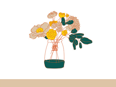 Growth of Real Estate illustration bouquet brand branding color color palette design floral flower flowers garden illustration logo design loose party real estate realtor sketch sketchy vector