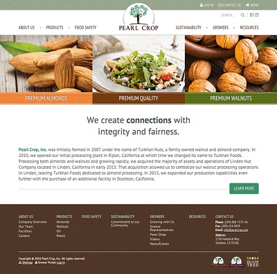 Pearl Crop agriculture branding design ui ux web website