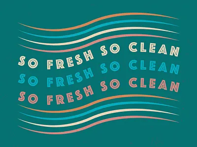 So Fresh So Clean branding design illustration illustrator lettering logo minimal type typography vector