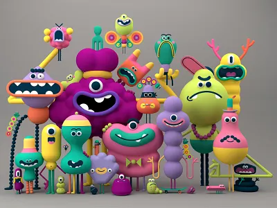 Monster portrait 3d 3d art 3d artist 3d character modeling 3d design c4d cgi character charcter design design illustration maxon maxon3d monsters