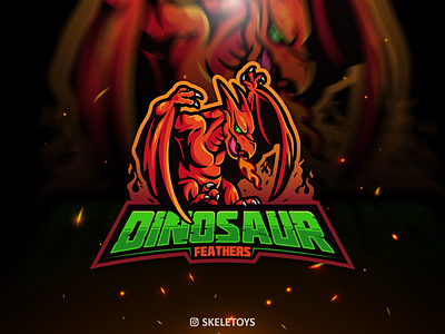 DINOSAUR MASCOT FOR SALE artworkforsale cartoon character dinosaur esportlogo esports illustration logo mascot streamer twitch twitch logo vector