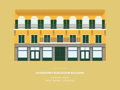 Seignouret-Brulatour Building architecture building collection design historical history hnoc illustration louisiana museum new orleans nola preservation preservationist thnoc vector