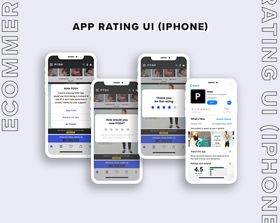 Appstore Rating Screen for eCommerce App adobe app ecommerce app graphic design photoshop rating screen ui ui design wacom