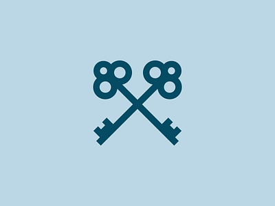 Crossed Keys branding icon keys logo skeleton key