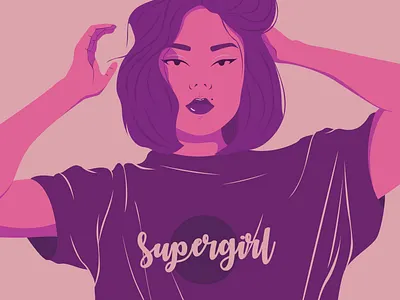 Shot #7804186 adobe illustrator character design design digital digital art drawing empowering illustration illustration design illustration digital illustrator portrait supergirl vector woman