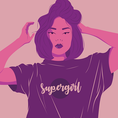 @lenaillust 10K adobe illustrator character design design digital digital art drawing empowering illustration illustration design illustration digital illustrator portrait supergirl vector woman