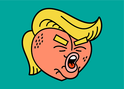 Impeach Trump Peach Emoji branding democrats design donald trump emoji illustration logo peach peaches politics republicans resist trump