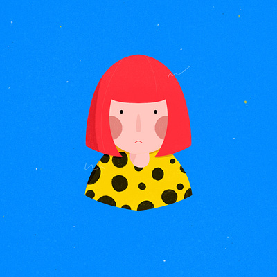 Yayoi Kusama branding brush design drawing illustration illustration art illustrations kusama procreate quirky vector yayoi