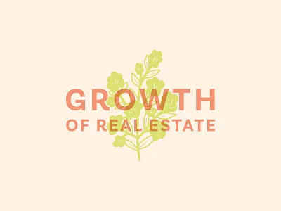 Growth of Real Estate illustration branding color color palette colors design event event branding floral flower flowers garden garden party illustration logo overlap overlay party real estate realtor typography