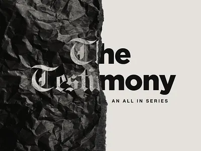 TheTestimony Series adobe photoshop church church design church marketing concept design design graphicdesign oldenglishfont photoshop sanserif social media design typography typography art