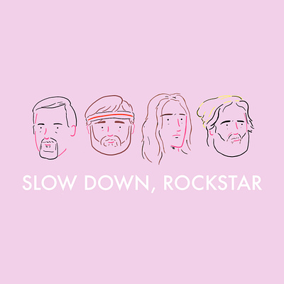 Slow Down, Rockstar band merchandise illustration music