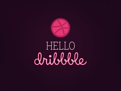 HELLO Dribbble design dribbble