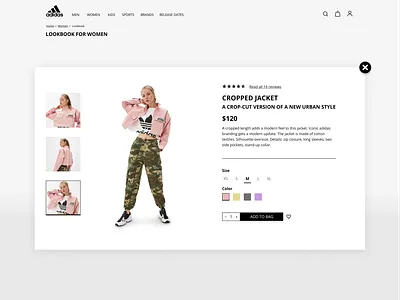 #DailyUI 012 - E-Commerce Shop (Single Item) Static adidas originals dailyui illustration shop ui ux