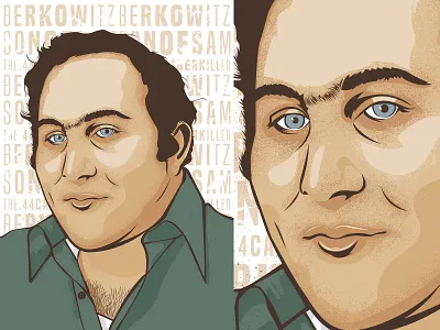 Son of Sam illustration mindhunter poster series vector