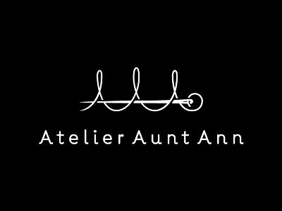 AAA a atelier blackandwhite logo minimal monogram needle spiral thread