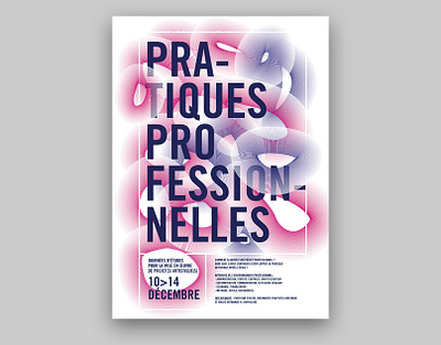 Pratique Professionnelles affiche poster trame typography