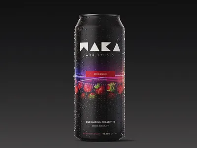 Waka Energy Drinks - Strawberry design drink energy energy drink mockup playground