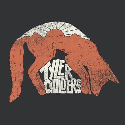 Tyler Childers colorado country country music denver fox illustration illustration art kentucky lettering music art nashville outlaw tyler childers western