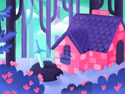 Whimsical Landscape for Inktober (Days 14-16) digital painting drawing illustration landscape landscape illustration