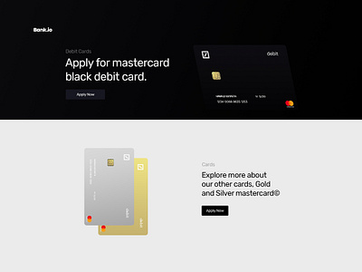 Landing page for Debit Cards brand clean concept design illustration minimal typography ui ux web