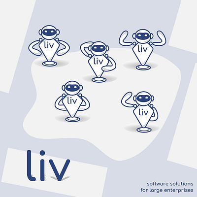 liv character illustration inkscape mascot robot vector