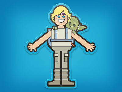 Space Farm Boy character design childrens illustration digital art disney illustration kidlit kids art lucasfilm space star wars vector