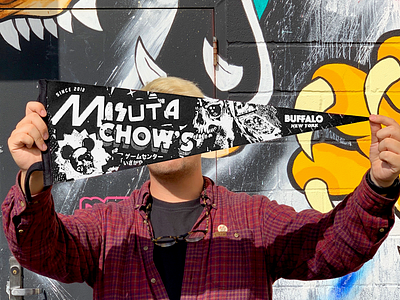 Misuta Chows Pennant album art barcade collage look at my glasses lol mural oxford pennant pennant poster product photo psychedelic punk street art typography wheatpaste