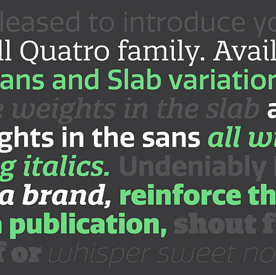 Quatro Family family font pstype pstypelab quatro sans slab typeface typeface design