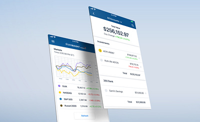 Investment views account design finance investing mobile app product design ui